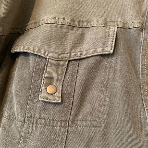 Free People Green Flap Pocket Tee Small - Picture 3 of 4